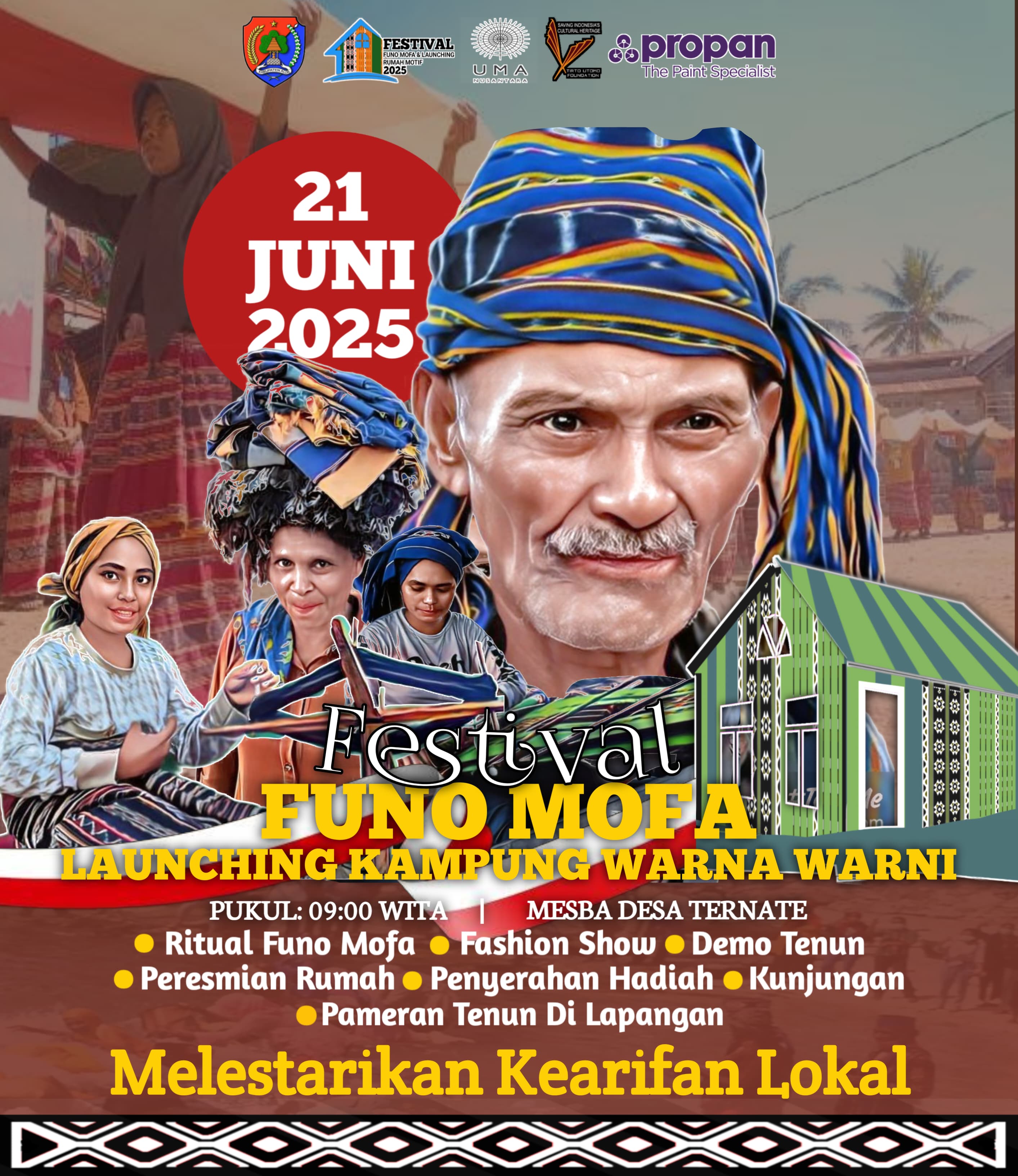 Kolaborasi Warna dan Budaya: Propan dan Uma Nusantara Percantik Uma Pura